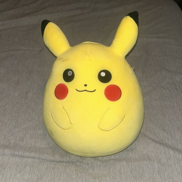 Pokémon Kellytoy Squishmallow Pikachu 10" Yellow Plush Stuffed Animal Toy - Picture 2 of 7